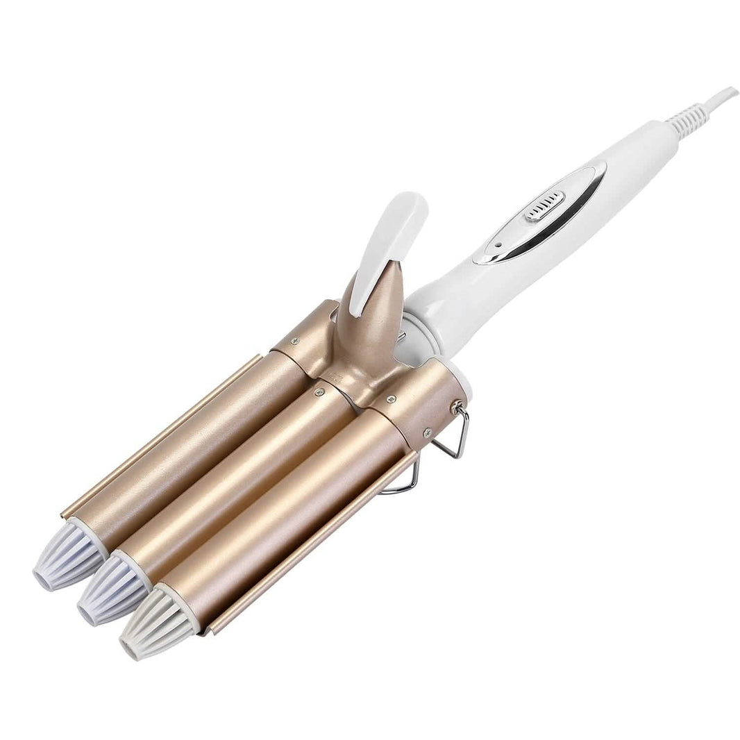 3-Barrel Curling Iron Wand Electric Hair Curler 1" Triple Hair Waver-3-Barrel Curling Iron Wand Electric Hair Curler 1" Triple Hair Waver