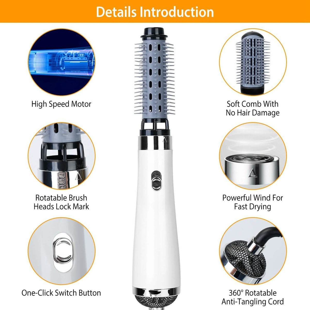 3-in-1 Hot Air Brush One-Step Hair Dryer Comb-3-in-1 Hot Air Brush One-Step Hair Dryer Comb