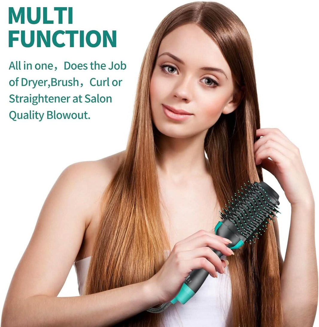 3-in-1 Ionic Straightening Hot Air Brush with Anti-Scald Feature-3-in-1 Ionic Straightening Hot Air Brush with Anti-Scald Feature