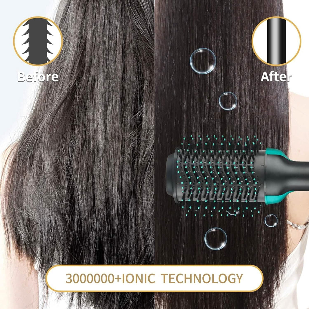 3-in-1 Ionic Straightening Hot Air Brush with Anti-Scald Feature-3-in-1 Ionic Straightening Hot Air Brush with Anti-Scald Feature