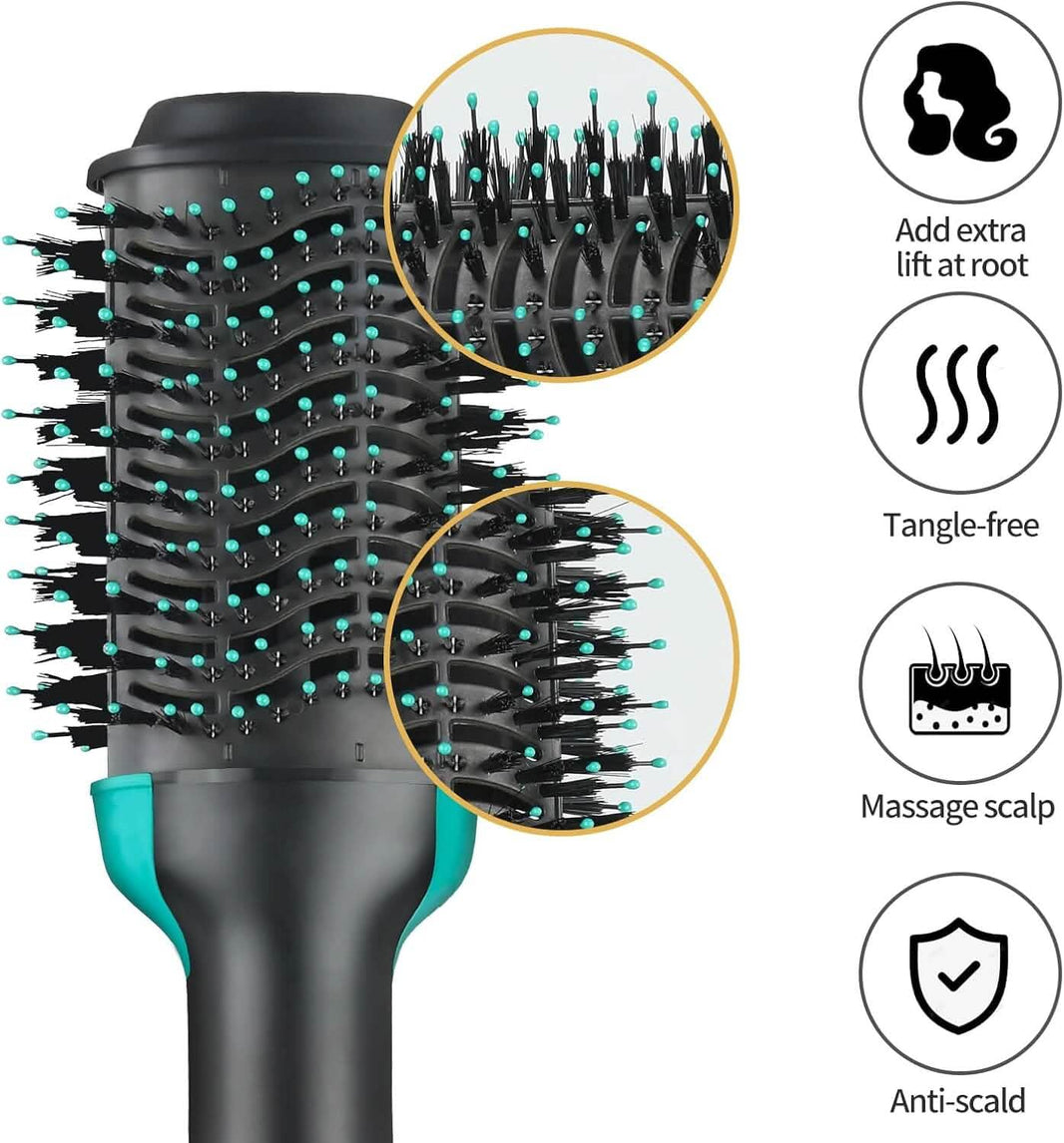 3-in-1 Ionic Straightening Hot Air Brush with Anti-Scald Feature-3-in-1 Ionic Straightening Hot Air Brush with Anti-Scald Feature