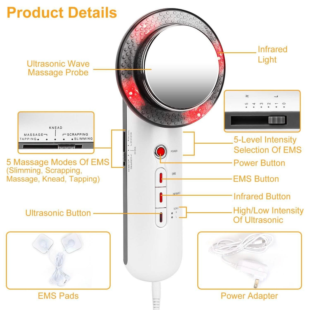 3-in-1 Multifunctional EMS Infrared Massager Fat Remover-3-in-1 Multifunctional EMS Infrared Massager Fat Remover