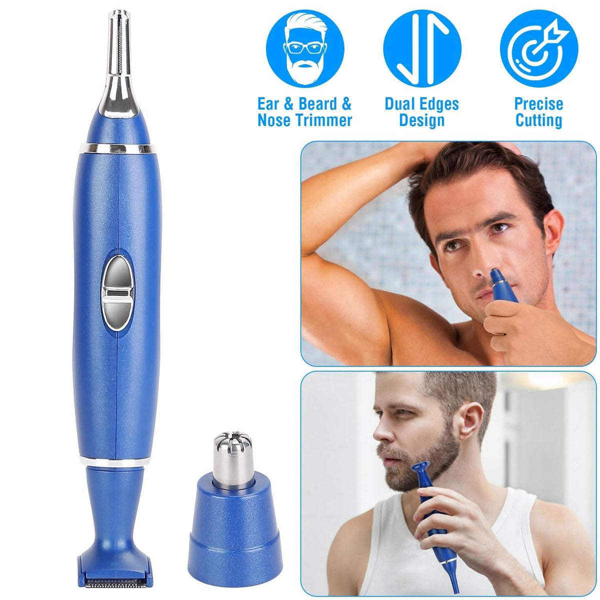 3-in-1 Nose Hair Eyebrow Beard Trimmer-3-in-1 Nose Hair Eyebrow Beard Trimmer