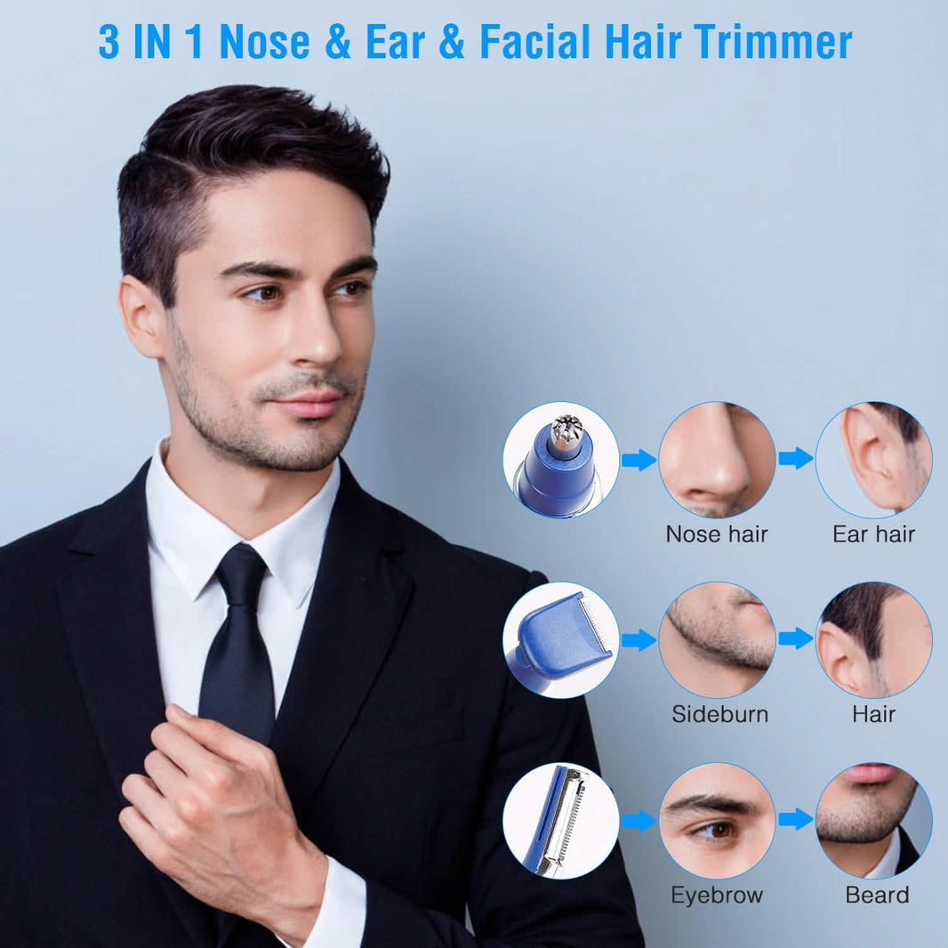 3-in-1 Nose Hair Eyebrow Beard Trimmer-3-in-1 Nose Hair Eyebrow Beard Trimmer
