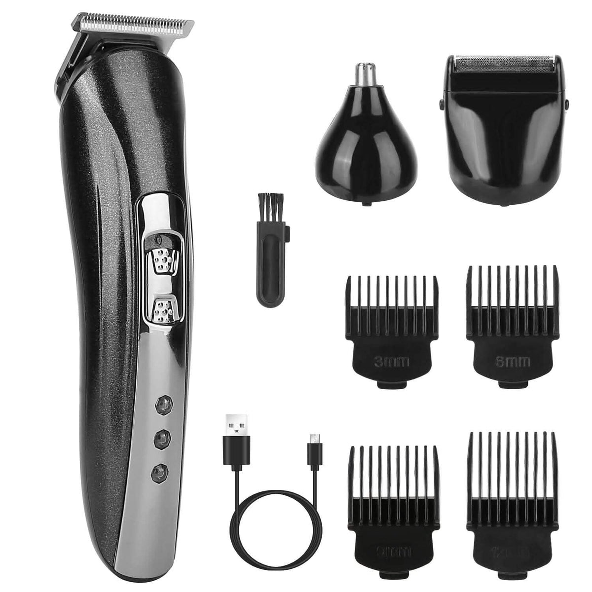 3-in-1 Rechargeable Hair Clipper Cordless Hair Trimmer Shaver-3-in-1 Rechargeable Hair Clipper Cordless Hair Trimmer Shaver