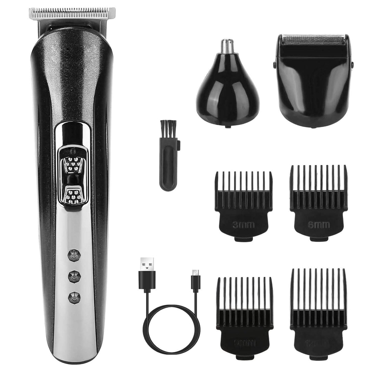 3-in-1 Rechargeable Hair Clipper Cordless Hair Trimmer Shaver-3-in-1 Rechargeable Hair Clipper Cordless Hair Trimmer Shaver