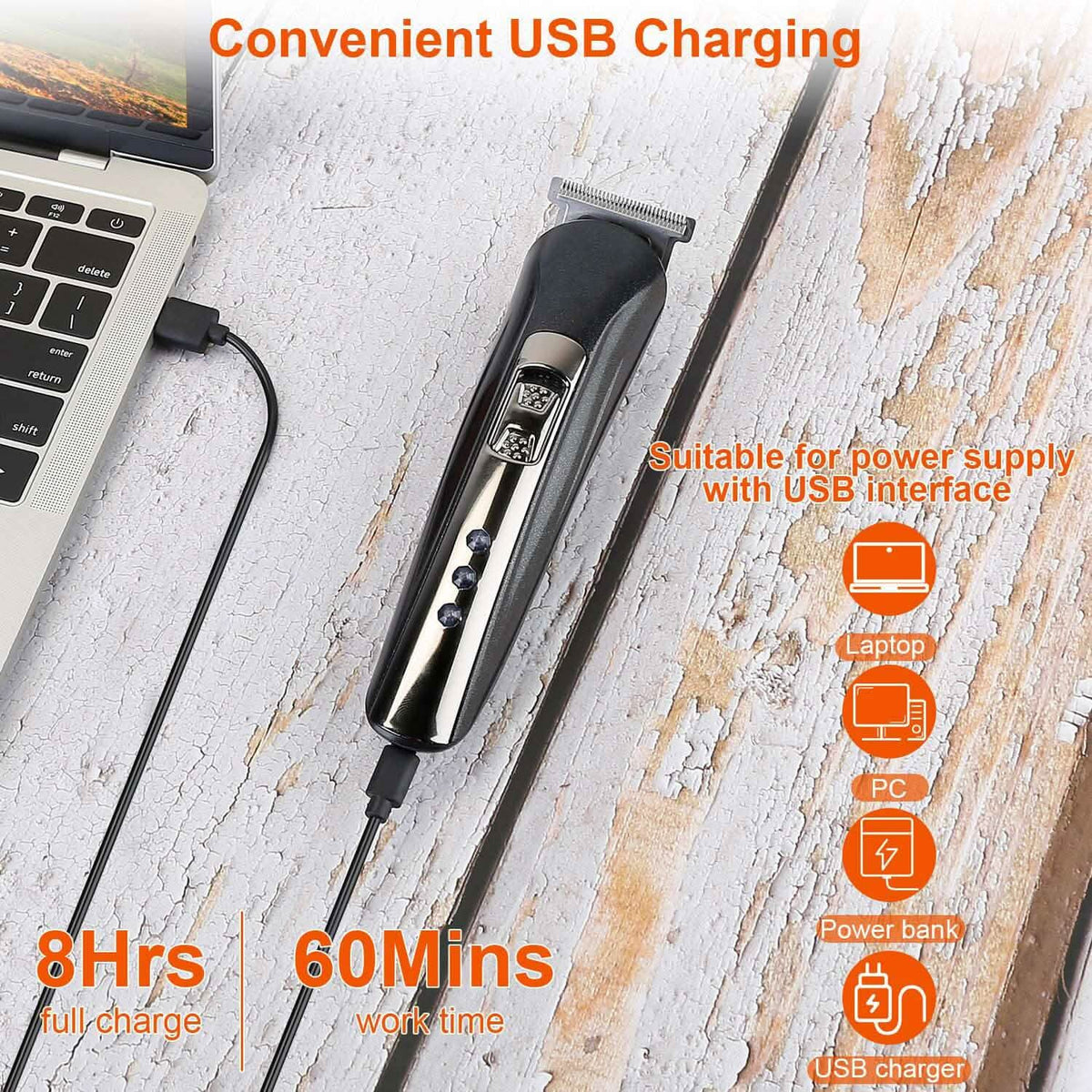3-in-1 Rechargeable Hair Clipper Cordless Hair Trimmer Shaver-3-in-1 Rechargeable Hair Clipper Cordless Hair Trimmer Shaver