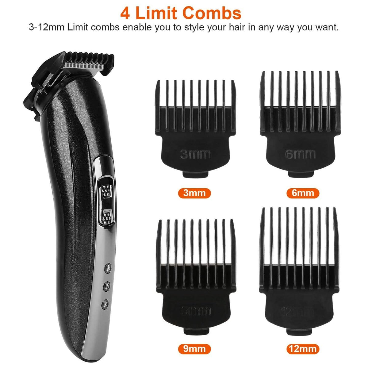 3-in-1 Rechargeable Hair Clipper Cordless Hair Trimmer Shaver-3-in-1 Rechargeable Hair Clipper Cordless Hair Trimmer Shaver