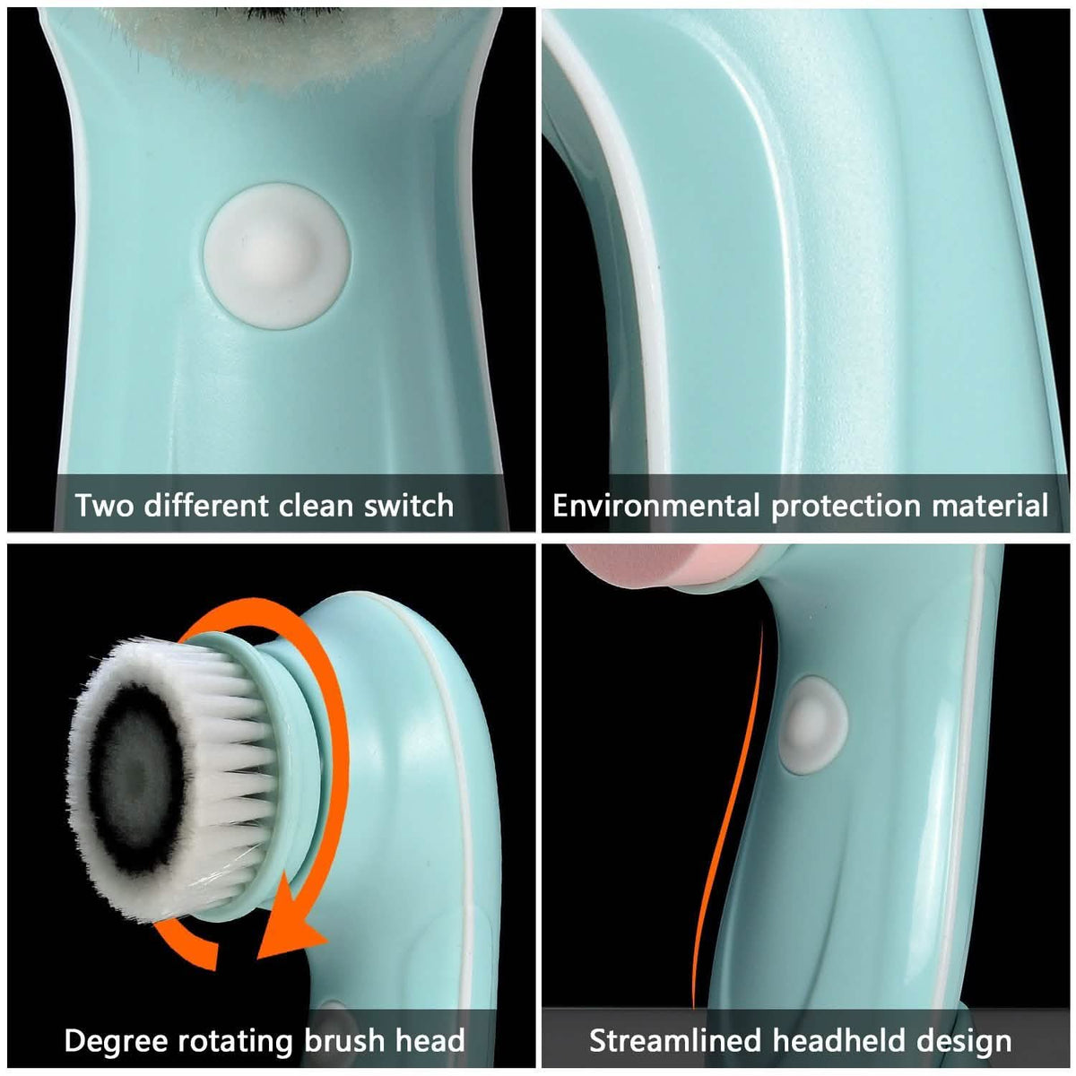 3-in-1 USB Rechargeable Facial Cleansing Brush Set Soft Scrubber Face Exfoliating-3-in-1 USB Rechargeable Facial Cleansing Brush Set Soft Scrubber Face Exfoliating