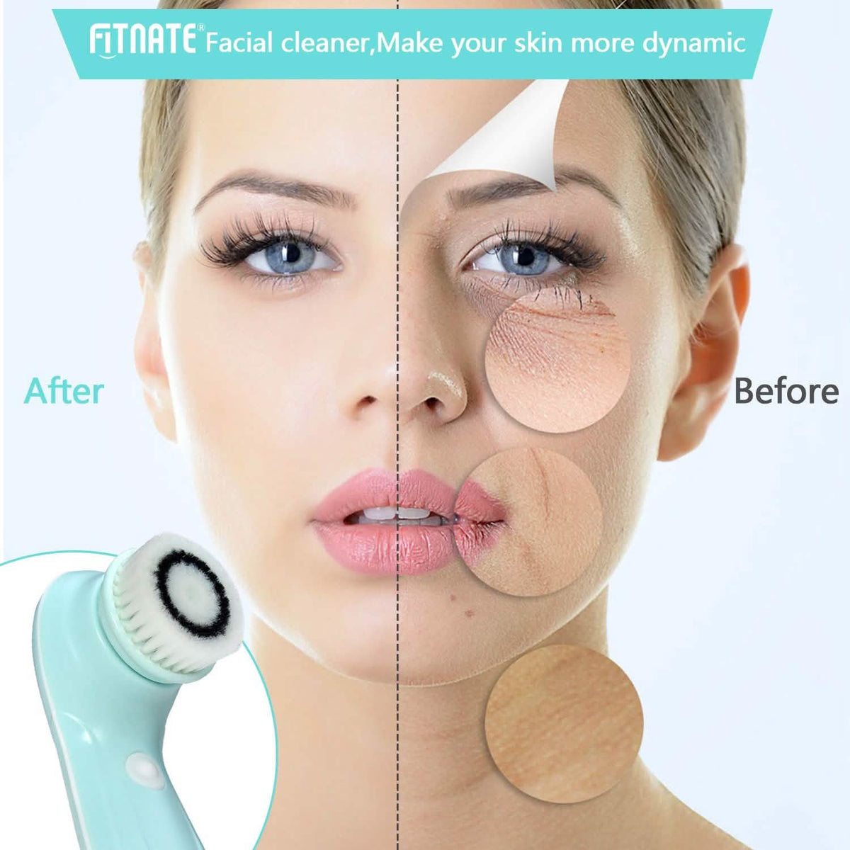 3-in-1 USB Rechargeable Facial Cleansing Brush Set Soft Scrubber Face Exfoliating-3-in-1 USB Rechargeable Facial Cleansing Brush Set Soft Scrubber Face Exfoliating