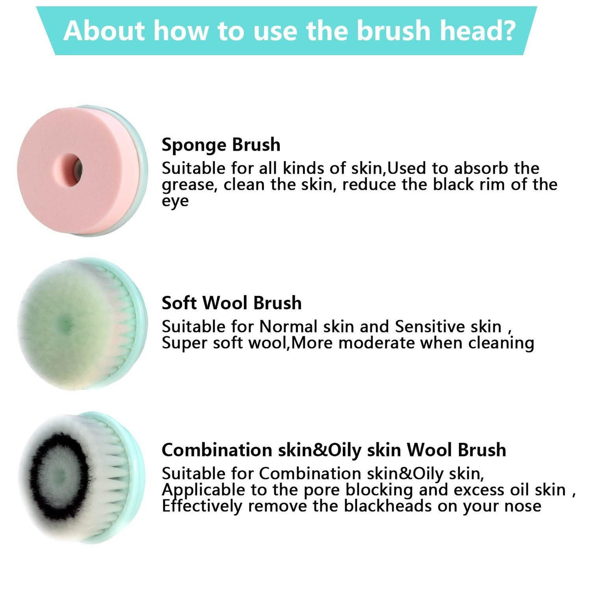 3-in-1 USB Rechargeable Facial Cleansing Brush Set Soft Scrubber Face Exfoliating-3-in-1 USB Rechargeable Facial Cleansing Brush Set Soft Scrubber Face Exfoliating