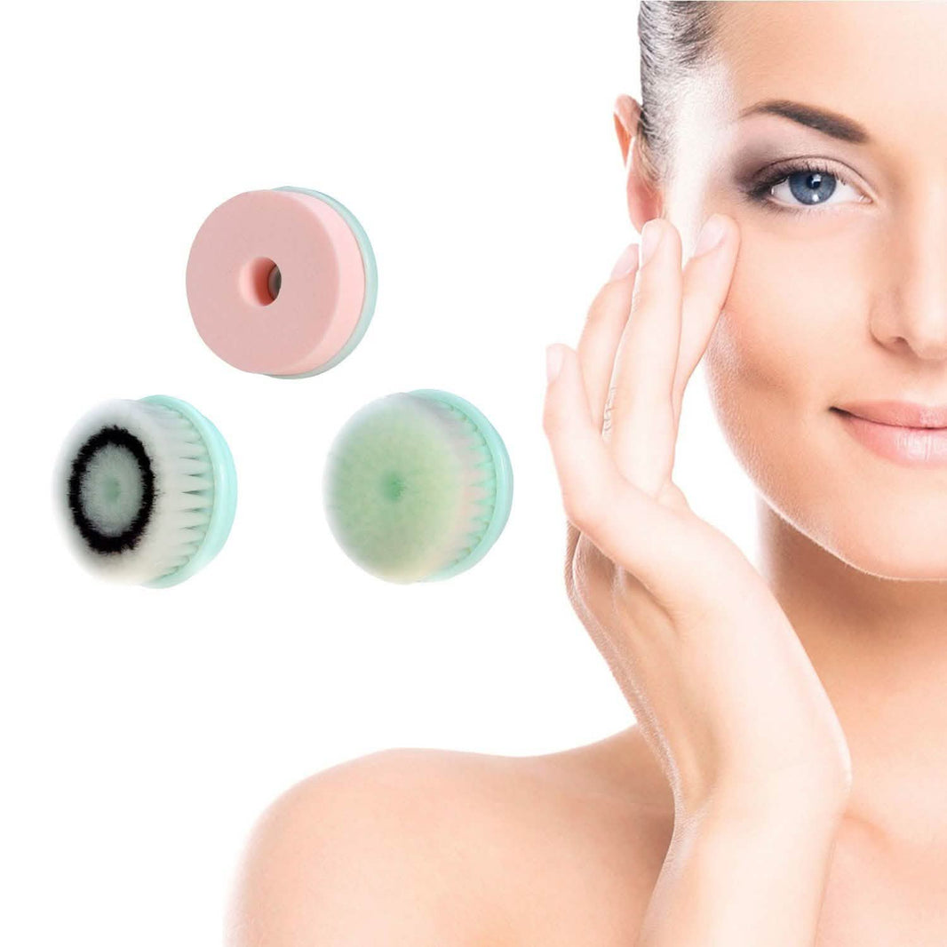 3-in-1 USB Rechargeable Facial Cleansing Brush Set Soft Scrubber Face Exfoliating-3-in-1 USB Rechargeable Facial Cleansing Brush Set Soft Scrubber Face Exfoliating