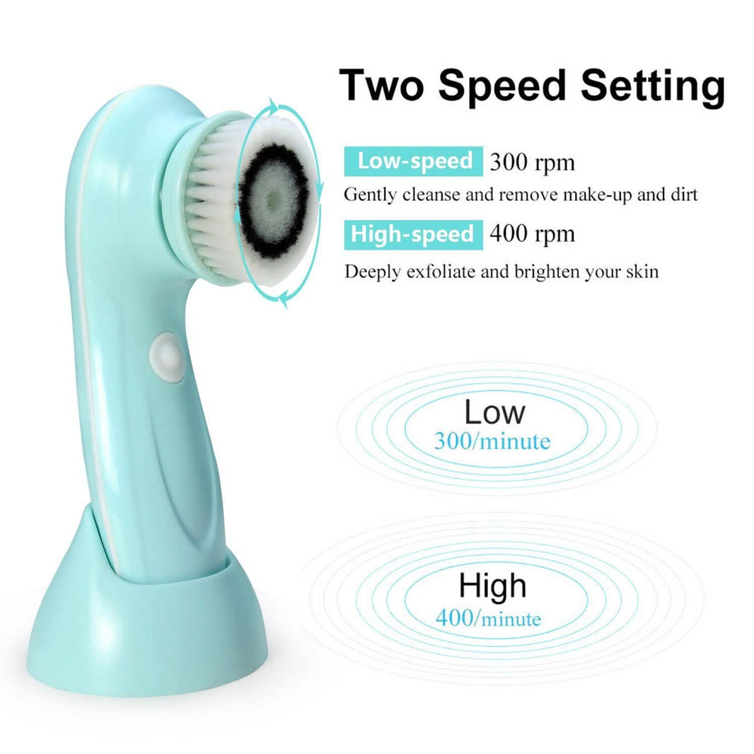 3-in-1 USB Rechargeable Facial Cleansing Brush Set Soft Scrubber Face Exfoliating-3-in-1 USB Rechargeable Facial Cleansing Brush Set Soft Scrubber Face Exfoliating