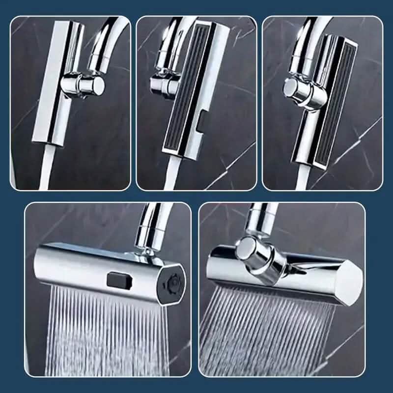 3-Mode Leakproof Sink Faucet Adapter - Durable Copper Construction for Kitchen and Bathroom-3-Mode Leakproof Sink Faucet Adapter - Durable Copper Construction for Kitchen and Bathroom