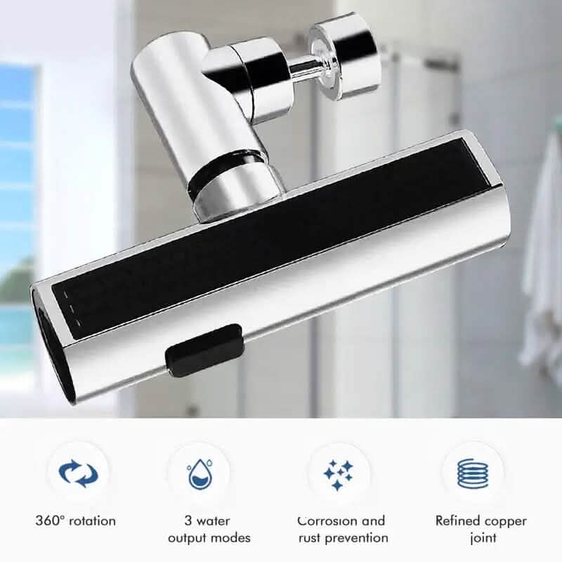3-Mode Leakproof Sink Faucet Adapter - Durable Copper Construction for Kitchen and Bathroom-3-Mode Leakproof Sink Faucet Adapter - Durable Copper Construction for Kitchen and Bathroom