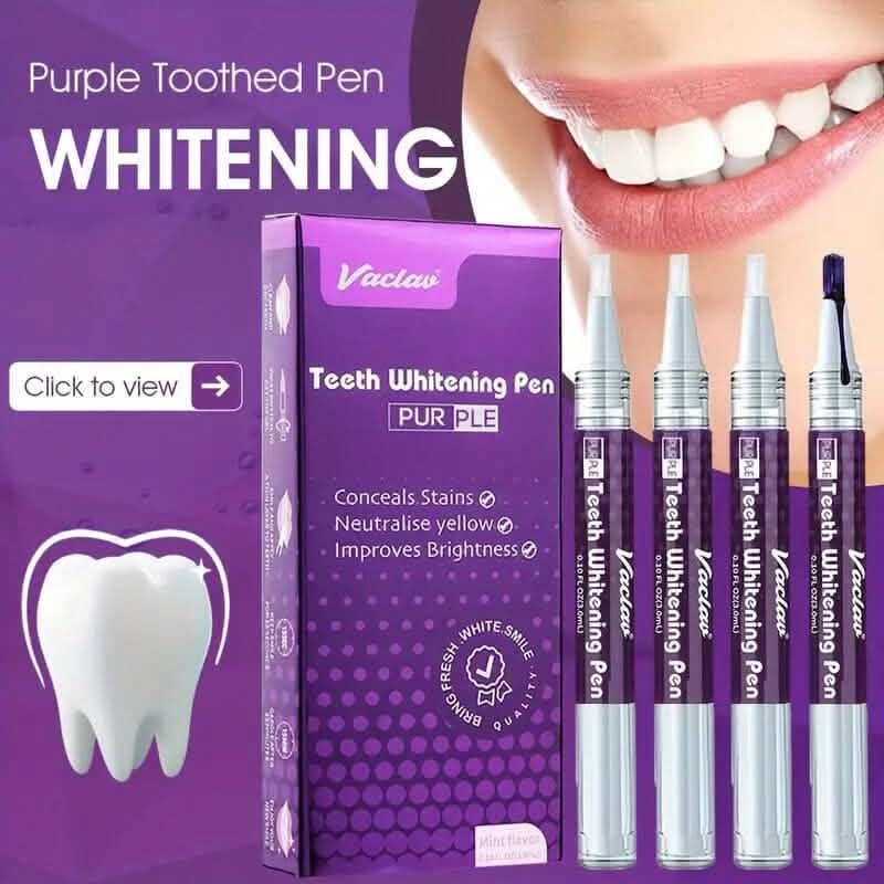 3-Pack: 3ml/0.1fl oz Mint Flavor Purple Teeth Whitening Gel Pen-3-Pack: 3ml/0.1fl oz Mint Flavor Purple Teeth Whitening Gel Pen