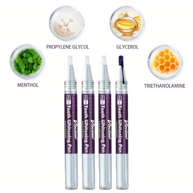 3-Pack: 3ml/0.1fl oz Mint Flavor Purple Teeth Whitening Gel Pen-3-Pack: 3ml/0.1fl oz Mint Flavor Purple Teeth Whitening Gel Pen