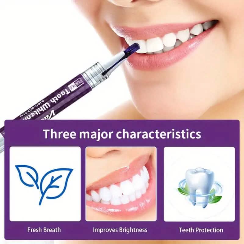 3-Pack: 3ml/0.1fl oz Mint Flavor Purple Teeth Whitening Gel Pen-3-Pack: 3ml/0.1fl oz Mint Flavor Purple Teeth Whitening Gel Pen