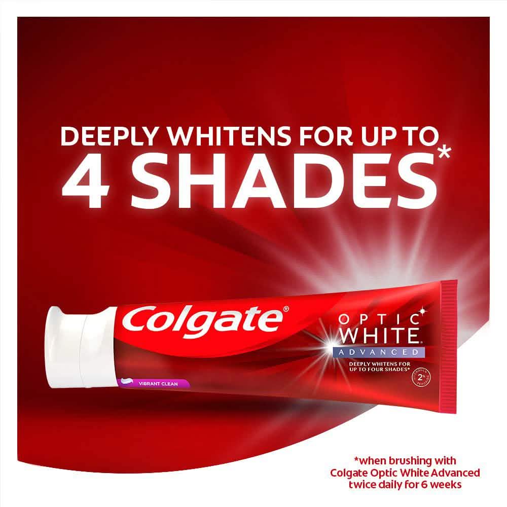 3-Pack: Colgate Optic White Advanced Teeth Whitening Toothpaste-3-Pack: Colgate Optic White Advanced Teeth Whitening Toothpaste