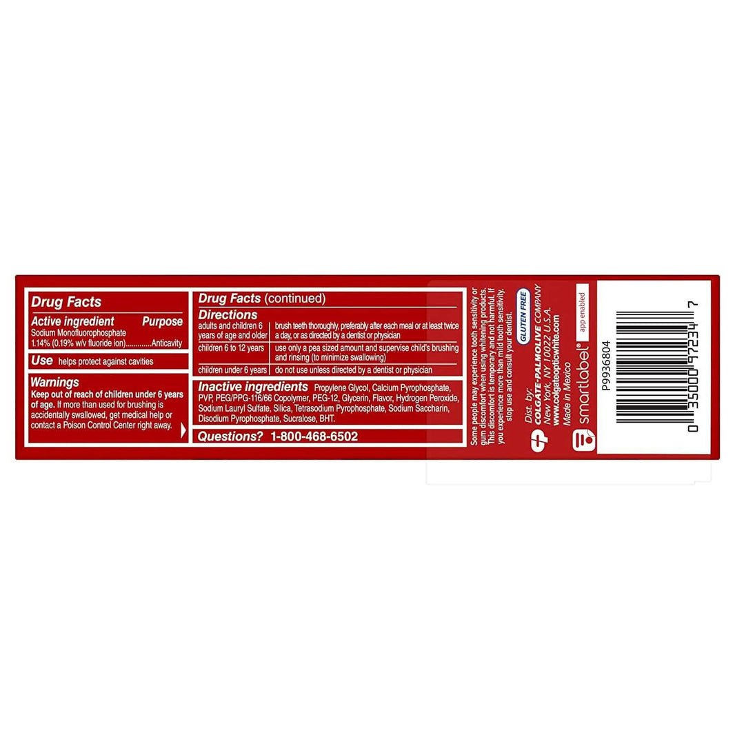 3-Pack: Colgate Optic White Advanced Teeth Whitening Toothpaste-3-Pack: Colgate Optic White Advanced Teeth Whitening Toothpaste