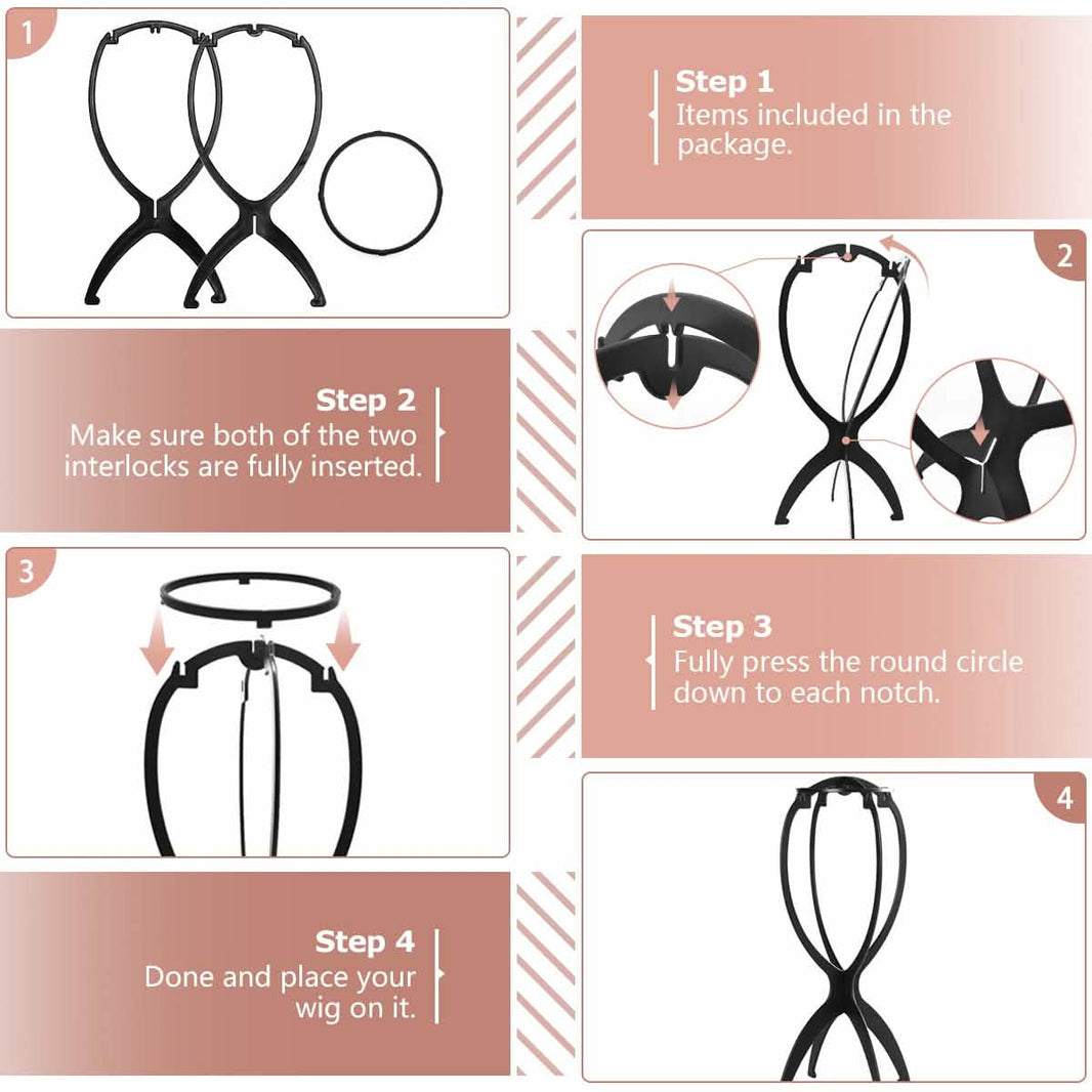 3-Pack: Dreamlover Wig Head Stands for Wigs-3-Pack: Dreamlover Wig Head Stands for Wigs