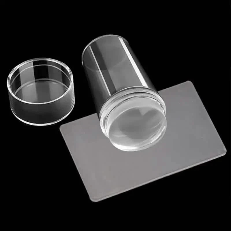 3-Pack: Fast and Easy French Tip Nail Art with Clear Silicone Stamper and Scraper-3-Pack: Fast and Easy French Tip Nail Art with Clear Silicone Stamper and Scraper