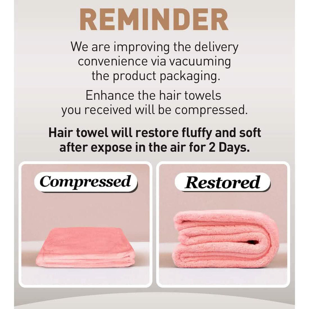 3-Pack: Hicober Microfiber Hair Towel-3-Pack: Hicober Microfiber Hair Towel