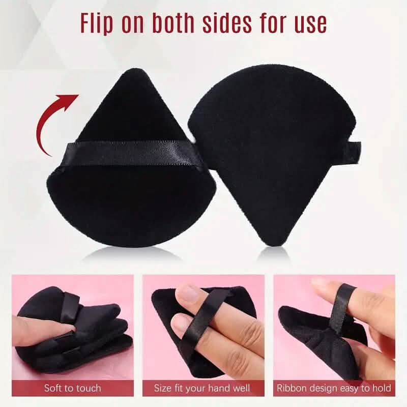 3-Pack: Triangle Powder Puff for Loose Powder and Liquid Cosmetic-3-Pack: Triangle Powder Puff for Loose Powder and Liquid Cosmetic
