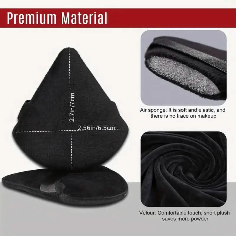 3-Pack: Triangle Powder Puff for Loose Powder and Liquid Cosmetic-3-Pack: Triangle Powder Puff for Loose Powder and Liquid Cosmetic