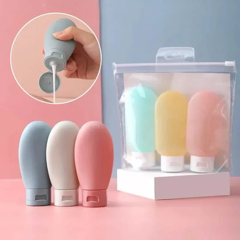 3-Piece: 60ml Leakproof Travel Bottle Set-3-Piece: 60ml Leakproof Travel Bottle Set