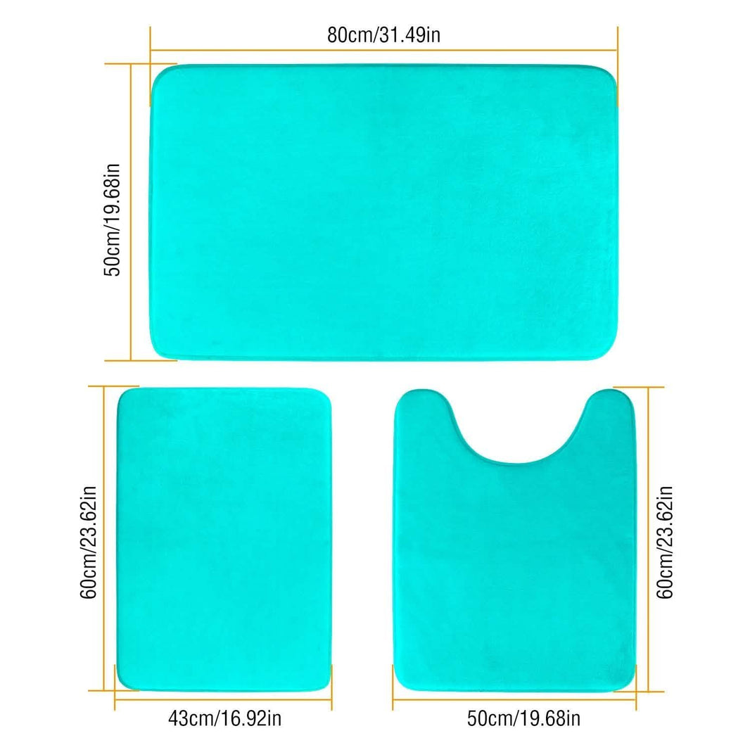 3-Piece Set: Bathroom Rug Set Plush Velvet Bath Carpet-3-Piece Set: Bathroom Rug Set Plush Velvet Bath Carpet