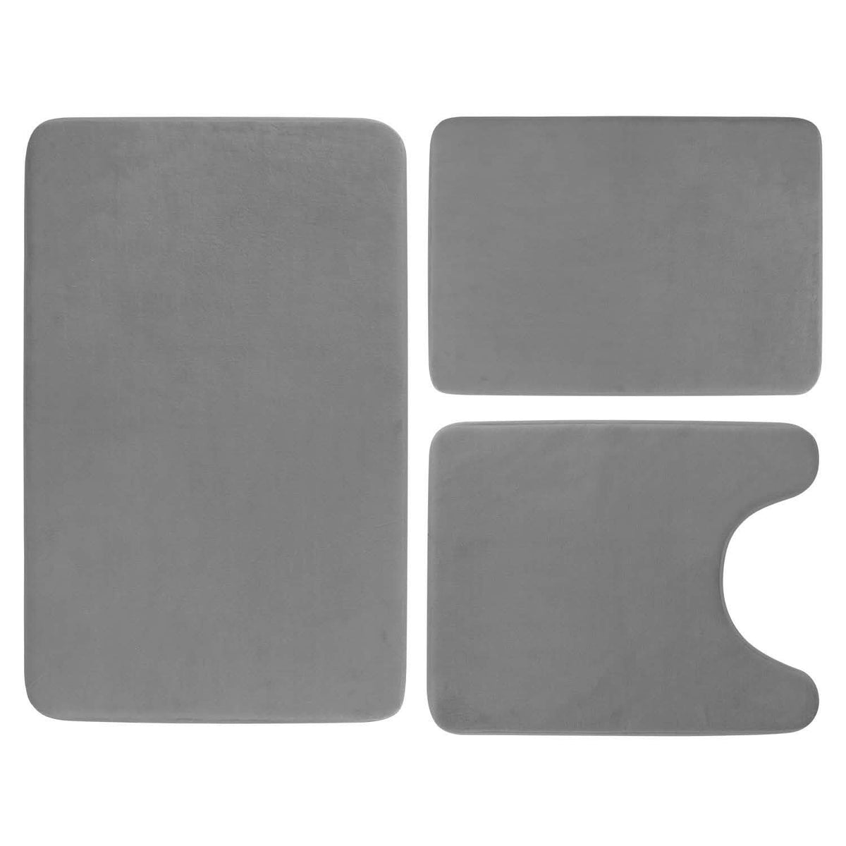 3-Piece Set: Bathroom Rug Set Plush Velvet Bath Carpet-3-Piece Set: Bathroom Rug Set Plush Velvet Bath Carpet