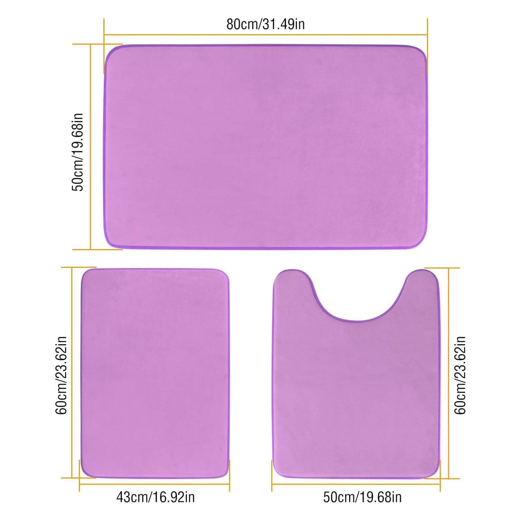 3-Piece Set: Bathroom Rug Set Plush Velvet Bath Carpet-3-Piece Set: Bathroom Rug Set Plush Velvet Bath Carpet