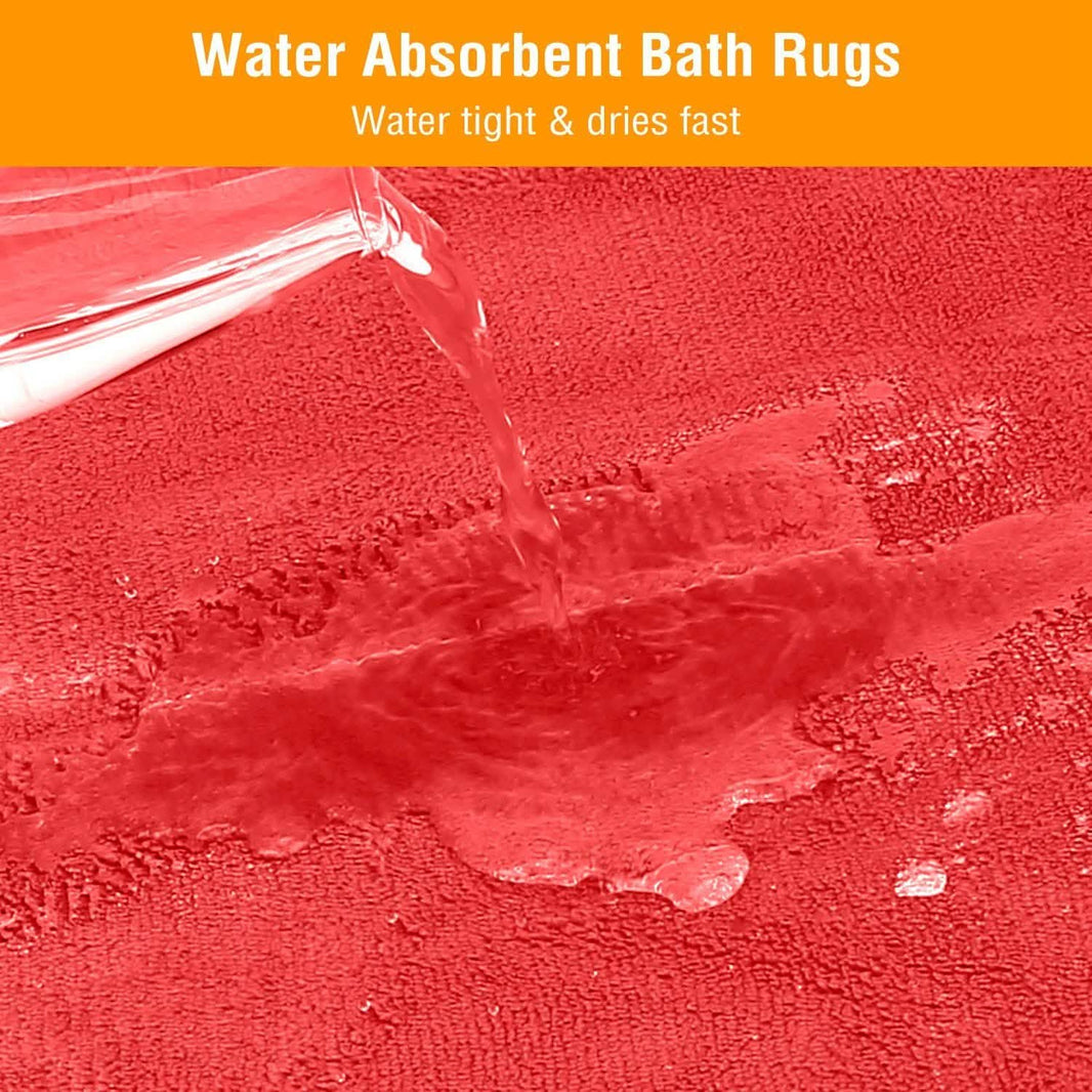 3-Piece Set: Bathroom Rug Set Plush Velvet Bath Carpet-3-Piece Set: Bathroom Rug Set Plush Velvet Bath Carpet