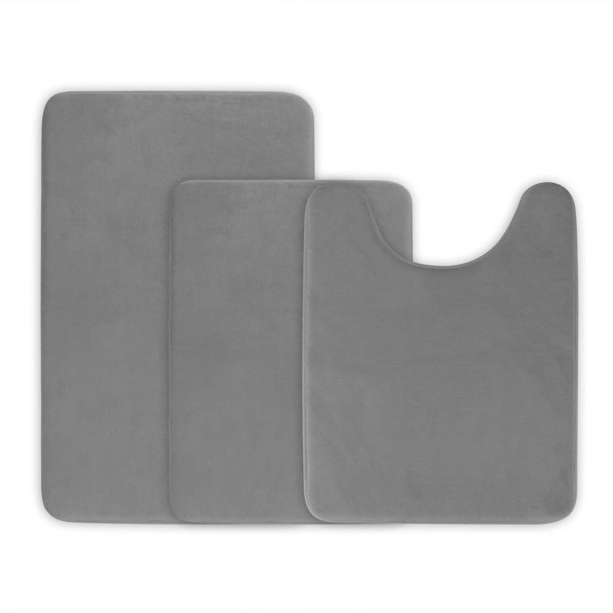 3-Piece Set: Bathroom Rug Set Plush Velvet Bath Carpet-3-Piece Set: Bathroom Rug Set Plush Velvet Bath Carpet