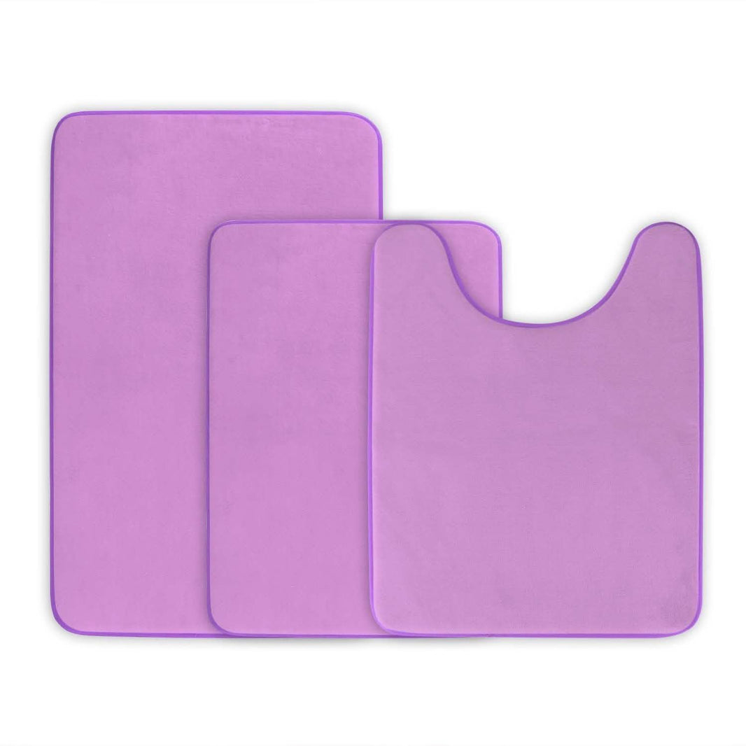 3-Piece Set: Bathroom Rug Set Plush Velvet Bath Carpet-3-Piece Set: Bathroom Rug Set Plush Velvet Bath Carpet