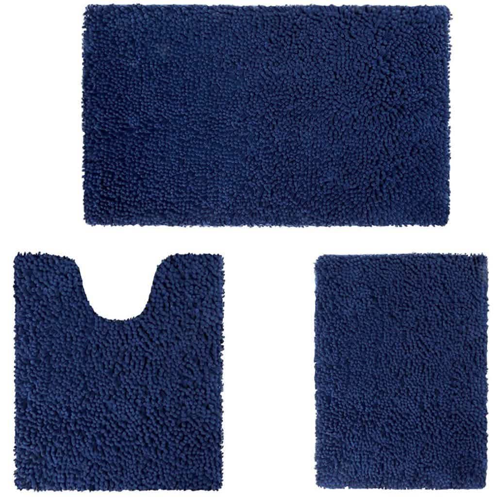 3-Piece Set: Bathroom Rugs Set Ultra Soft Non Slip and Absorbent Chenille-3-Piece Set: Bathroom Rugs Set Ultra Soft Non Slip and Absorbent Chenille