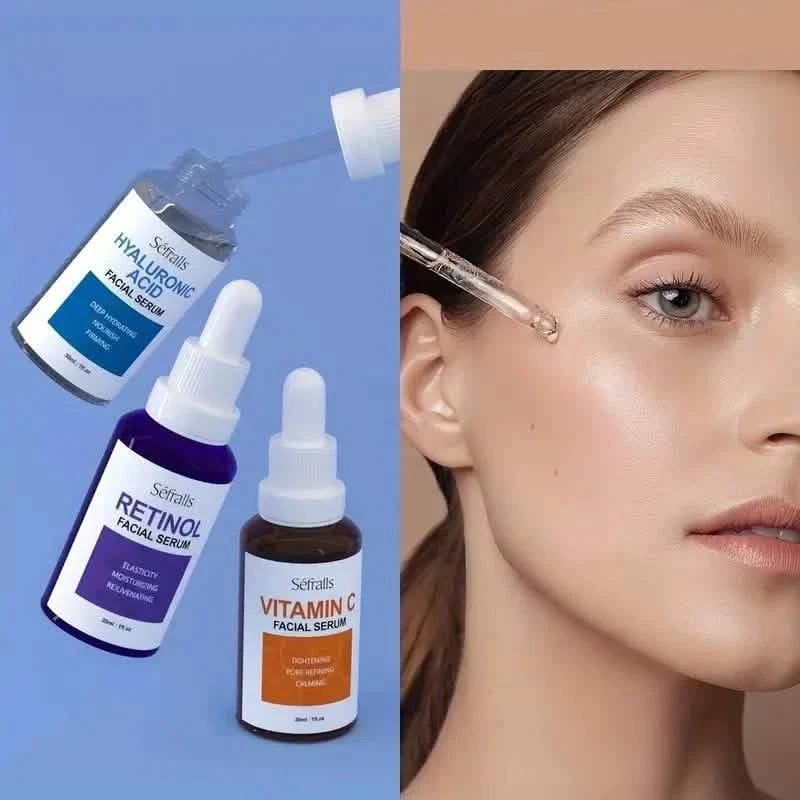 3-Piece Set: Séfralls Hyaluronic Acid VC Retinol Essence with Vitamin-C And Hyaluronic Acid Serum-3-Piece Set: Séfralls Hyaluronic Acid VC Retinol Essence with Vitamin-C And Hyaluronic Acid Serum