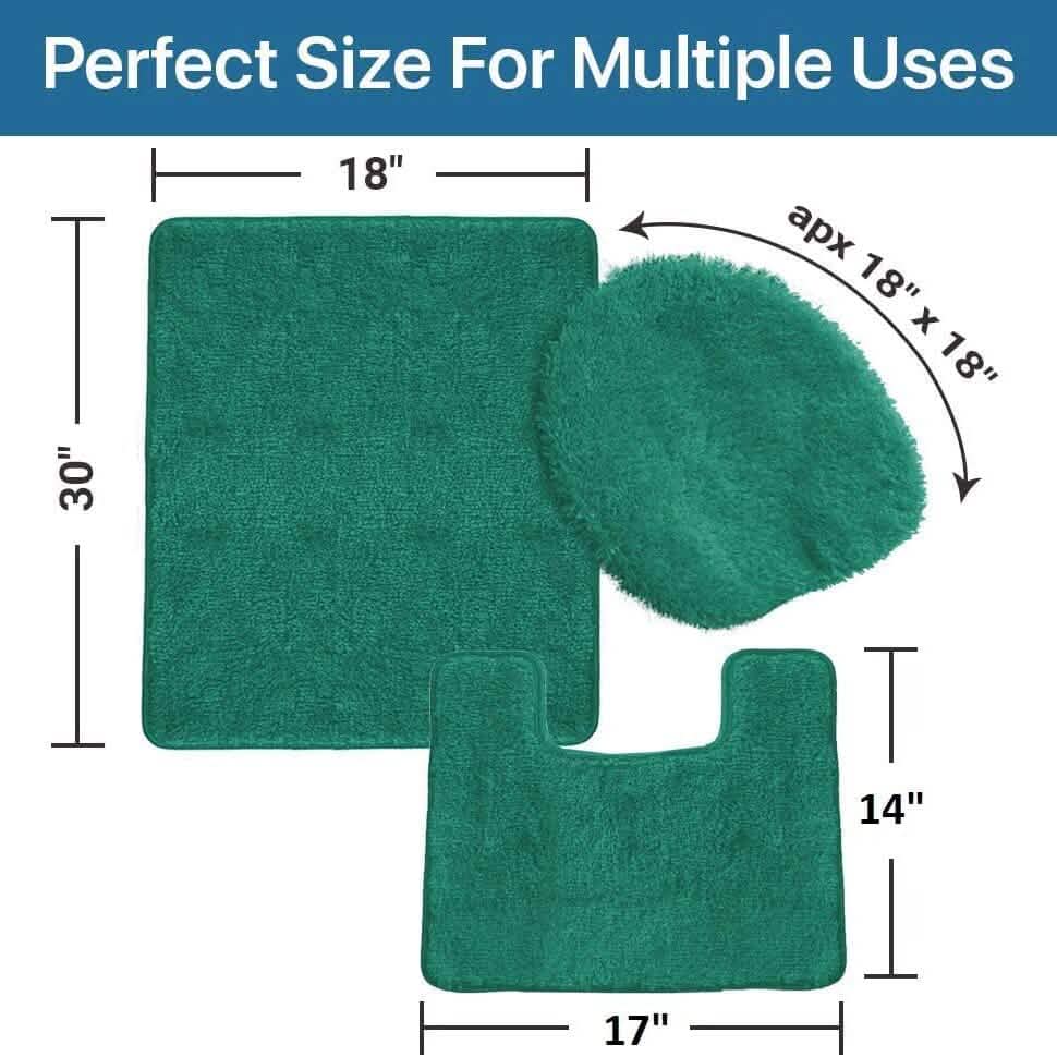 3-Piece Set: Simple Elegance by Ben&Jonah Bath Rug-3-Piece Set: Simple Elegance by Ben&Jonah Bath Rug