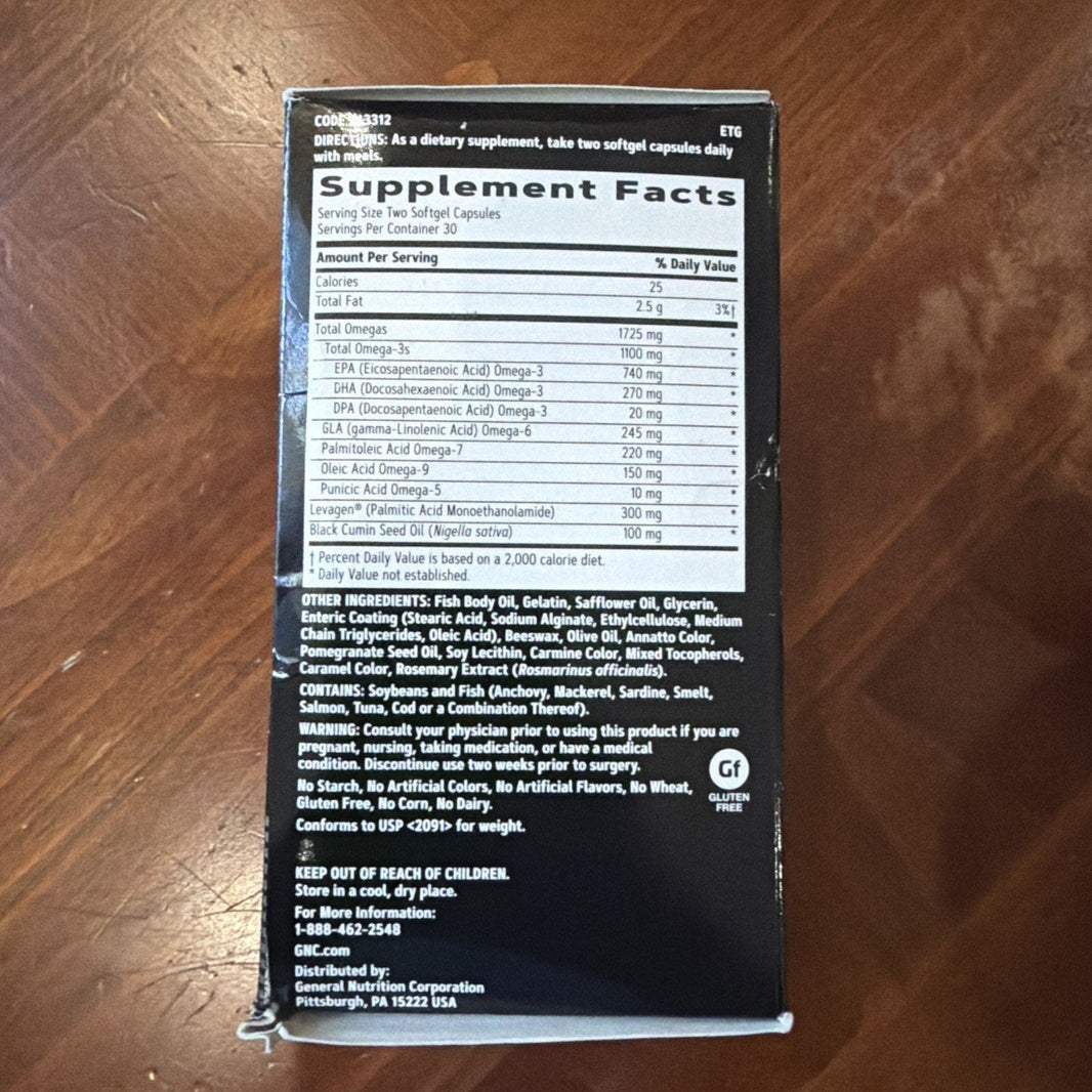 GNC AMP Complete Omega 60 Softgels Sealed Discontinued Exp 11/2026 Rare-GNC AMP Complete Omega 60 Softgels Sealed Discontinued Exp 11/2026 Rare