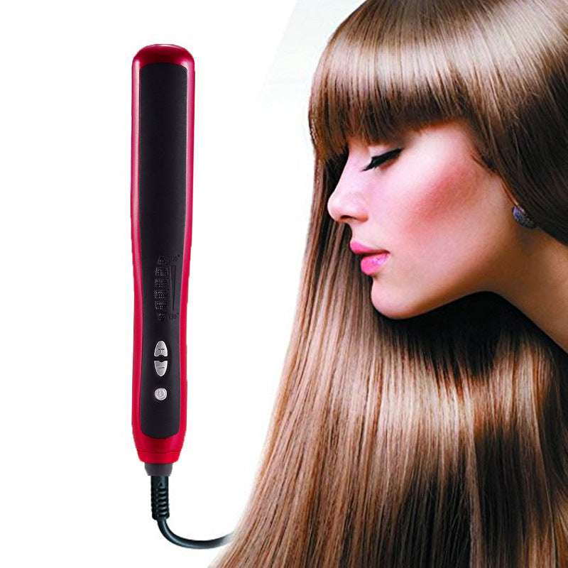 Home automatic adjustable temperature red hair straightener-64c2a92e81e6e1c66f6ba1fcd65719e3