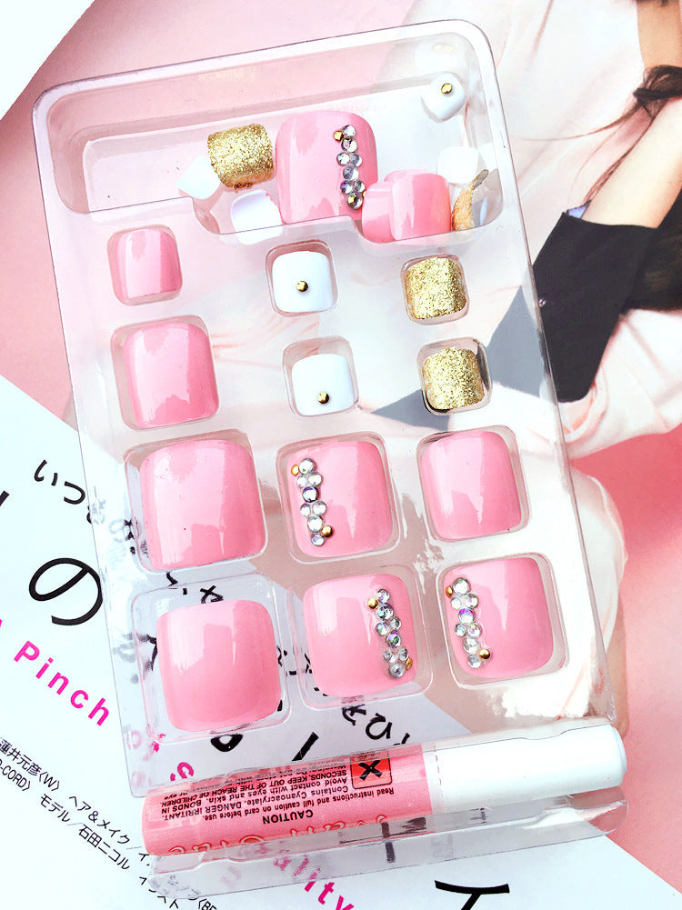 Pro Artificial Acrylic Toe Nails 24pcs Patch-fd4c062be1aaf1d976cf48a303cd33ed
