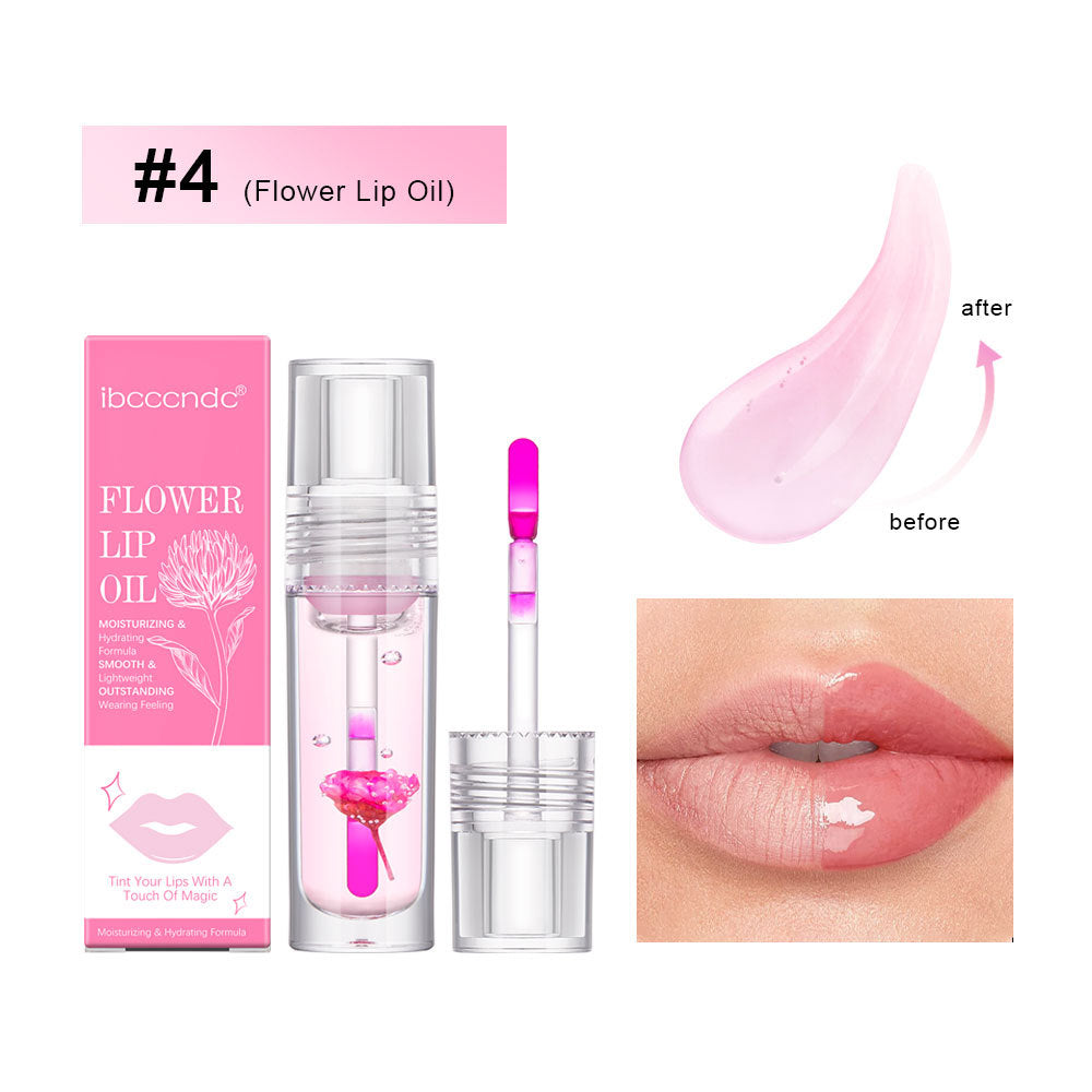 Flower Color Changing Lip Oil Moisturizing Jelly Lipgloss Clear Temperature Change Liquid Lipstick Reduce Lip Line Make Up-88253809bfd50de742d0dad873639f49