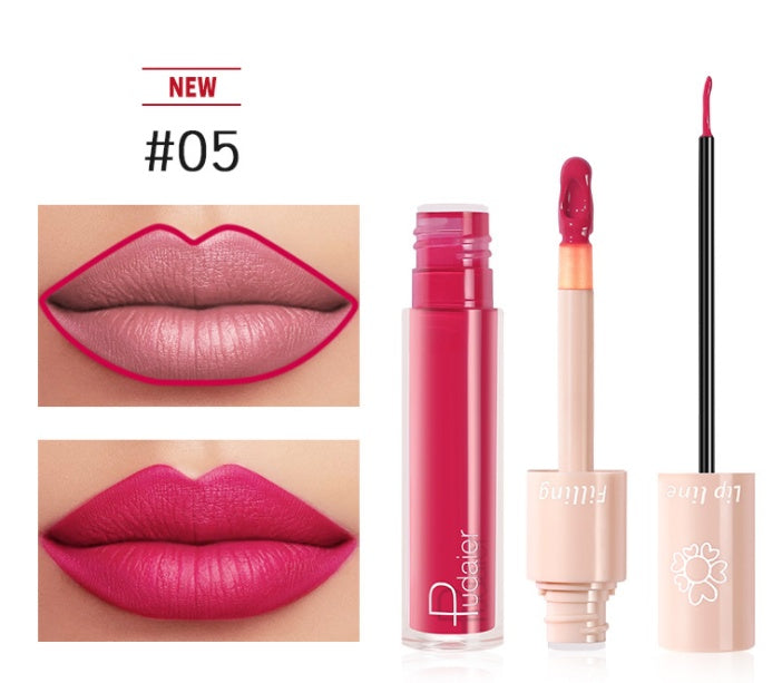 Pudaier Dual Lipstick Lip Gloss Liquid Lipstick-f49518e5f1c0576ff6ae77e1f2a26ace