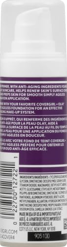 COVERGIRL & Olay Simply Ageless 3-in-1 Liquid Foundation, Matte Finish, Hyaluronic & Vitamin C Formula, 225 Buff Beige, 1 Count-COVERGIRL & Olay Simply Ageless 3-in-1 Liquid Foundation, Matte Finish, Hyaluronic & Vitamin C Formula, 225 Buff Beige, 1 Count