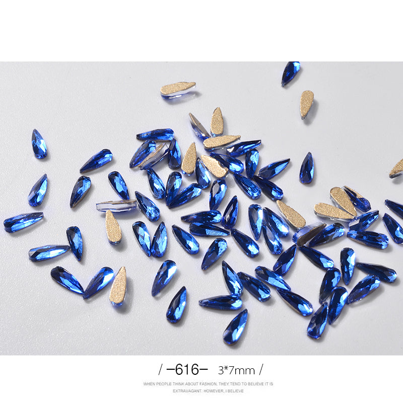 10Pcs 3D Nail Art Rhinestones Long Water Drop Shaped Glitter Nail Art Decorations Accessoires Nail Supplies-9481921844f149708f6a1e8d7be53922