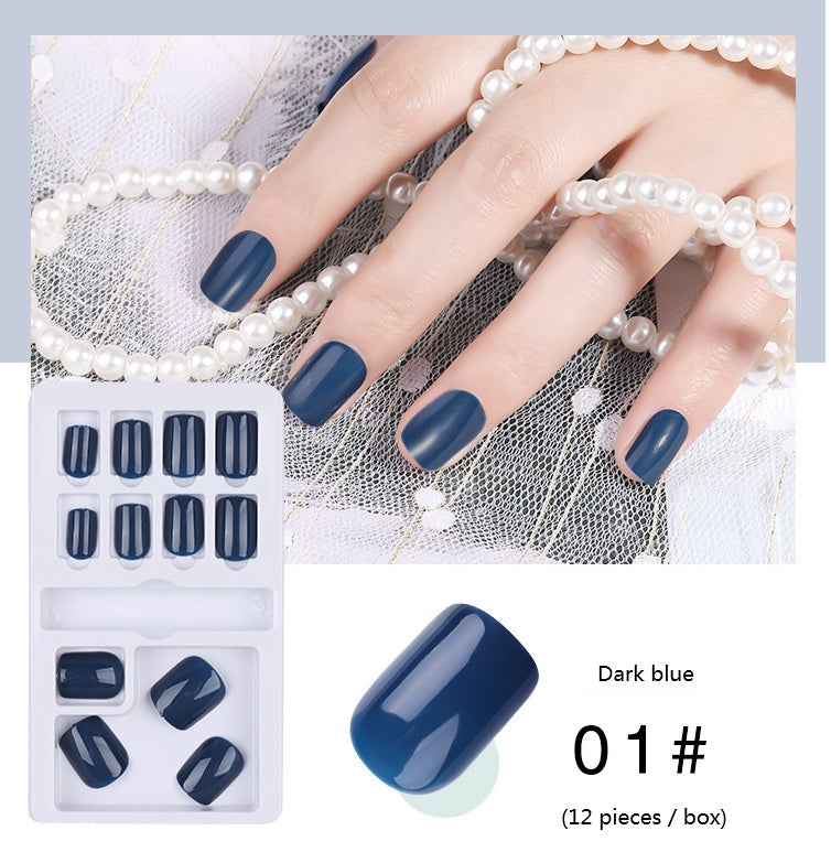 Wear nails pure color nail art fake nail patches-c88fff974cd71cabefe65928b6d4a7d0