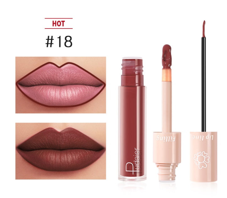 Pudaier Dual Lipstick Lip Gloss Liquid Lipstick-2550f1363d819c7f28f9bdbb253e35c1