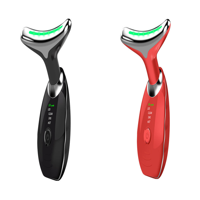 Neck Face Beauty Device Colorful LED Photon Therapy Skin Tighten Reduce Double Chin Anti Wrinkle Remove Lifting Massager-672e663bf1d09d0d9b152b74259465f1