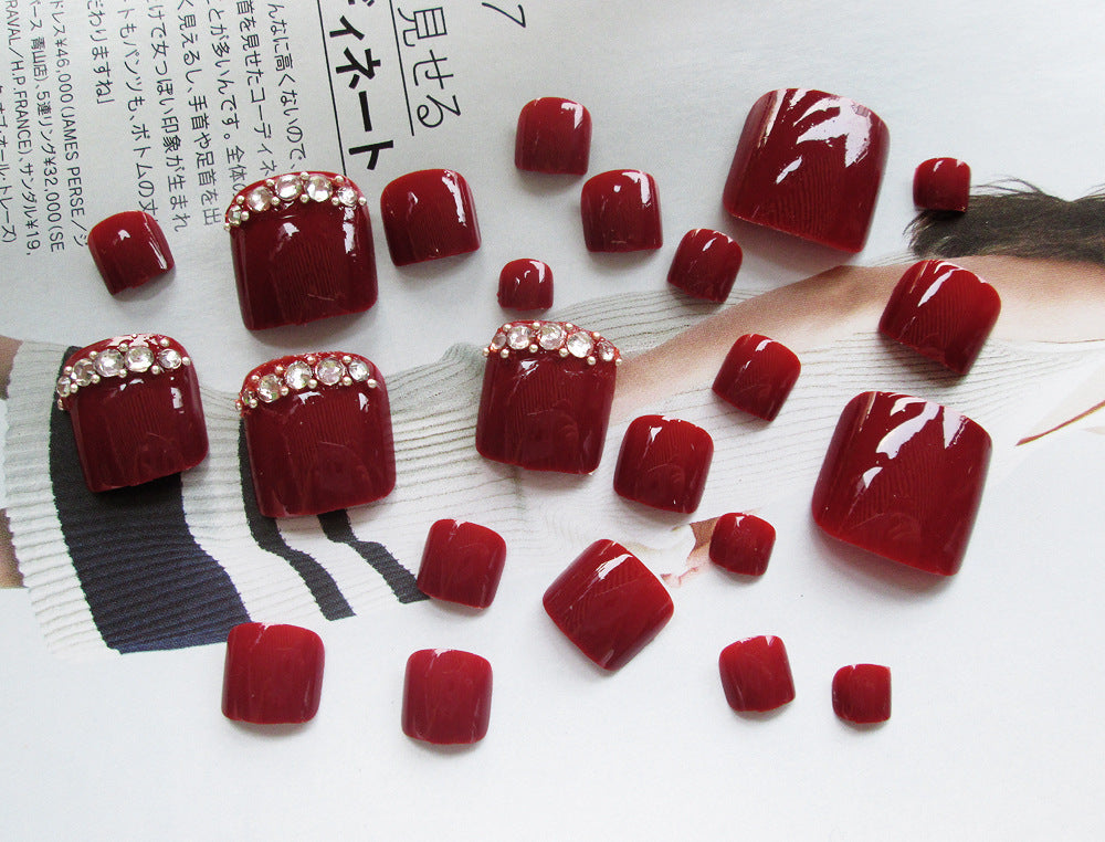 Pro Artificial Acrylic Toe Nails 24pcs Patch-2fb45cfaa34bd241571ec8e19b19aece
